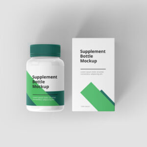 Supplement Bottle Mockup